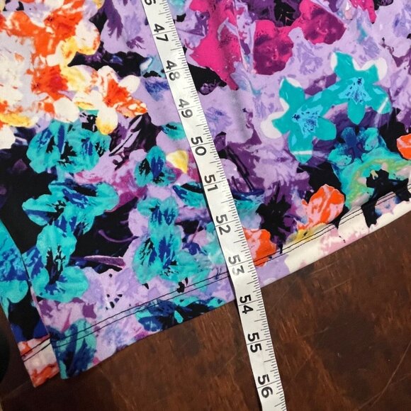 Nicole Miller Y2K Babydoll Maxi Dress Medium Abstract Multicolor Tropical Fairy - Picture 8 of 9